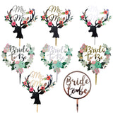Bride Party Acrylic Cake Toppers