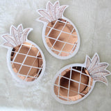 8 Pcs Rose Gold Disposable Tableware Pineapple