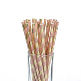8 Pcs Rose Gold Disposable Tableware Pineapple