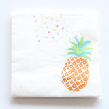 8 Pcs Rose Gold Disposable Tableware Pineapple