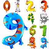 1pc 16inch Animal Number 0-9 Ballons