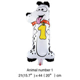 1pc 16inch Animal Number 0-9 Ballons