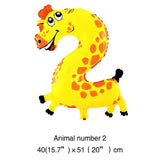 1pc 16inch Animal Number 0-9 Ballons