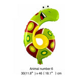 1pc 16inch Animal Number 0-9 Ballons