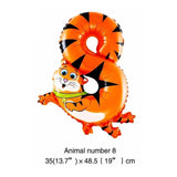 1pc 16inch Animal Number 0-9 Ballons
