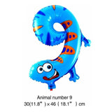 1pc 16inch Animal Number 0-9 Ballons