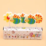 5pcs/lot Unicorn Moana Emoji Spiderman Party Candles