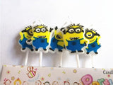 5pcs/lot Unicorn Moana Emoji Spiderman Party Candles